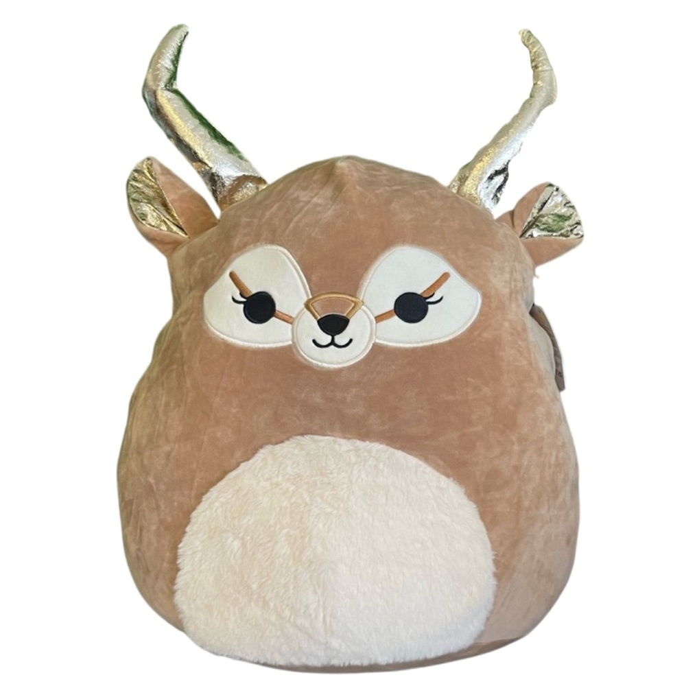 Squishmallows NWT Kieli the Antelope With Fuzzy Belly & Gold 16"